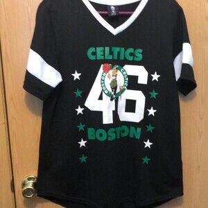 Boston Celtics jersey like knit top size large NWOT